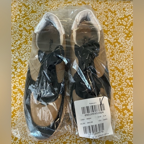 Madewell Kickoff Trainer Sneakers in Leather and Suede MA584 Navy Tan 9 - Picture 13 of 13
